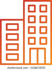 Estilo de iconos de los apartamentos de diseño de vectores