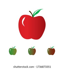 Vector design of apple fruit