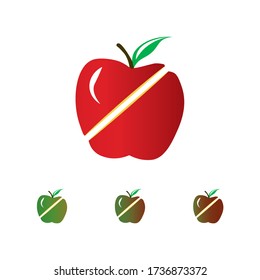 Vector design of apple fruit