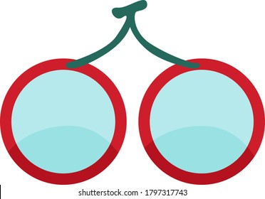 Diseño vectorial de un logotipo de Apple en rojo y verde