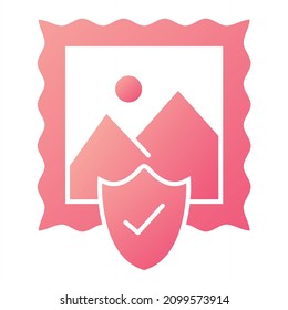 Vector Design Approve Glyph Gradient Icon Design
