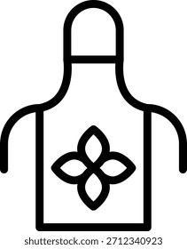 Estilo de icono de delantal de diseño de Vector