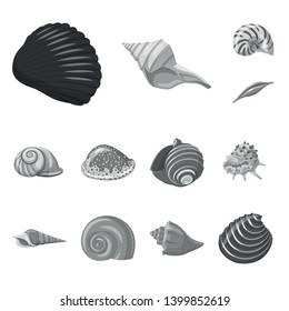 Vector design of aquarium and aquatic logo. Set of aquarium and decoration stock symbol for web.