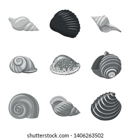 Vector design of aquarium and aquatic logo. Set of aquarium and decoration vector icon for stock.
