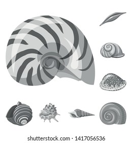 Vector design of aquarium and aquatic logo. Set of aquarium and decoration stock vector illustration.