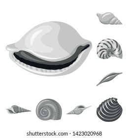 Vector design of aquarium and aquatic logo. Collection of aquarium and decoration vector icon for stock.