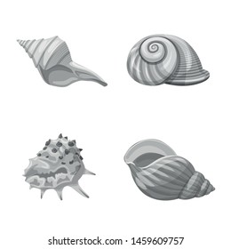 Vector design of aquarium and aquatic sign. Collection of aquarium and decoration stock vector illustration.
