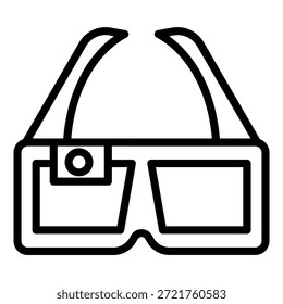 Estilo de ícone de óculos AR de design de vetor