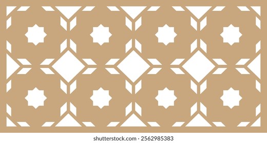 Vector design of an arabesque geometric pattern inspired by Islamic and Arabic art, perfect for Ramadan backgrounds, ornaments, and textures.