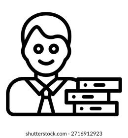 Diseño de Vector Arqueología Estudiante Icon Style