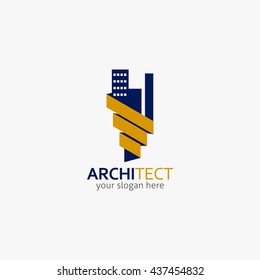 Vector design architect logo icon design template element. Flat style design