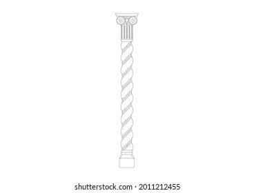 Diseño de vectores Espiral de hormigón o decoración arquitectónica