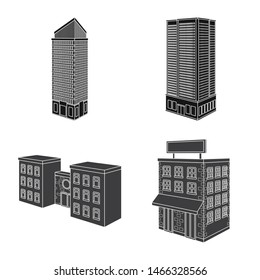 Vector design of architecture and estate icon. Set of architecture and build vector icon for stock.