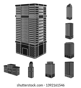 Vector design of architecture and estate logo. Set of architecture and build vector icon for stock.