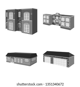 Vector design of architecture and estate symbol. Set of architecture and housing stock symbol for web.