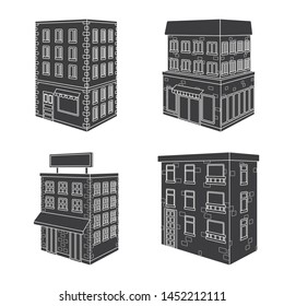 Vector design of architecture and estate symbol. Collection of architecture and build stock symbol for web.