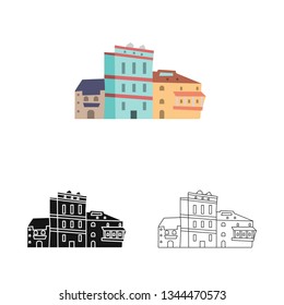 Vector design of architecture and home sign. Collection of architecture and Georgia vector icon for stock.