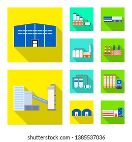 Vector design of architecture and technology logo. Set of architecture and building vector icon for stock.