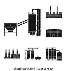 Vector design of architecture and technology sign. Set of architecture and building stock vector illustration.