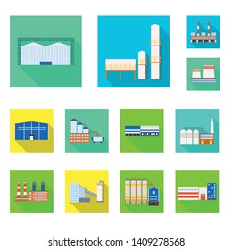 Vector design of architecture and technology symbol. Collection of architecture and building vector icon for stock.