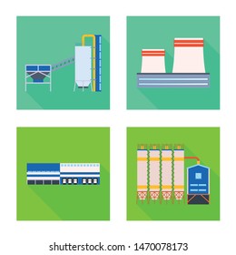 Vector design of architecture and technology symbol. Collection of architecture and building stock vector illustration.