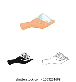 Vector design of arm and handful symbol. Set of arm and salty vector icon for stock.