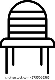 Vector Design Armless Chair Icon Style