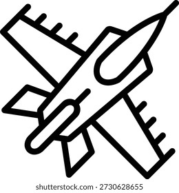 Diseño de Vector Army Jet Icon Style