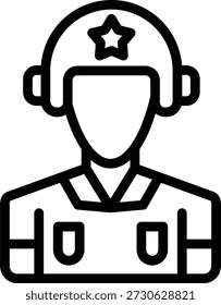 Vectordesign Army Pilot Symbolstil