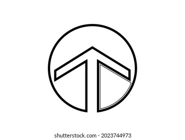 Vector design of up arrow shape sketch