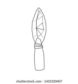 Vector design of arrow and spear sign. Collection of arrow and stone stock vector illustration.