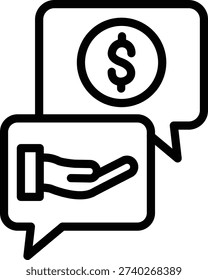 Vector Design Asking Price Icon Style