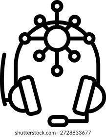 Estilo de icono de centro de asistencia de diseño de Vector