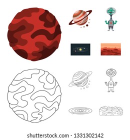 Vector design of astronomy and technology  icon. Set of astronomy and sky stock vector illustration.