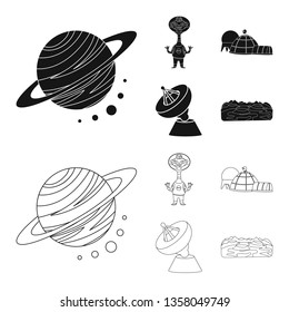 Vector design of astronomy and technology  icon. Collection of astronomy and sky vector icon for stock.