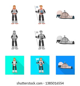 Vector design of astronomy and technology  icon. Collection of astronomy and sky stock symbol for web.