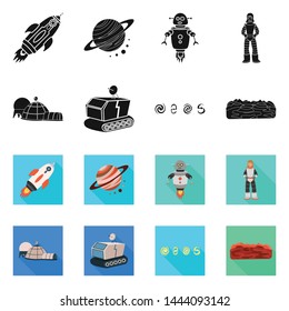 Vector design of astronomy and technology icon. Collection of astronomy and sky vector icon for stock.