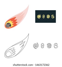 Vector design of astronomy and technology icon. Collection of astronomy and sky stock symbol for web.