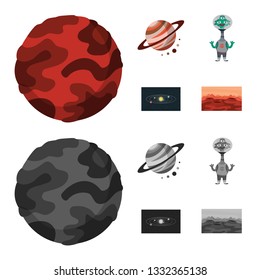 Vector design of astronomy and technology  logo. Collection of astronomy and sky vector icon for stock.
