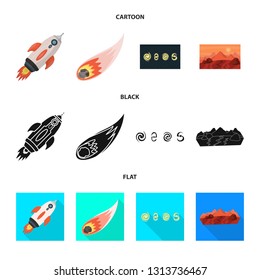 Vector design of astronomy and technology  symbol. Collection of astronomy and sky stock symbol for web.