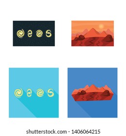 Vector design of astronomy and technology  symbol. Collection of astronomy and sky vector icon for stock.