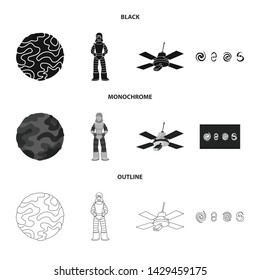 Vector design of astronomy and technology symbol. Set of astronomy and sky stock symbol for web.