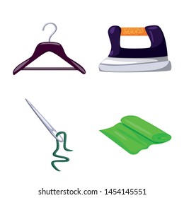 Vector design of atelier and sewing logo. Collection of atelier and tailoring stock vector illustration.