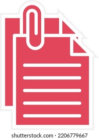 Estilo de icono de archivo adjunto de diseño de vectores