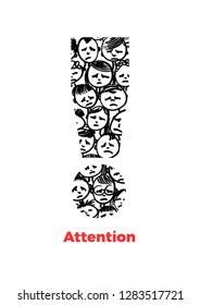 Vector design. Attention to children, sadness and illness syndrome. Unhealthy childhood Hand drawn cartoon illustration fod medicine, psychology, education Kids, girl and boy with sad face expression 