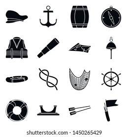 Vector design of attributes and vintage icon. Set of attributes and sea vector icon for stock.