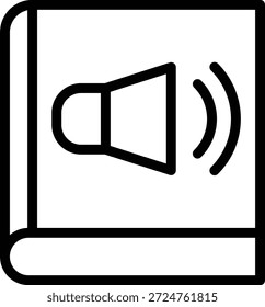 Diseño de Vector Audio Book Icon Style