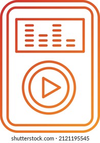 Vector Design Audio Player Icon Style