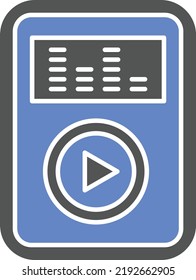 Estilo de iconos del reproductor de audio de diseño de vectores