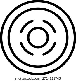 Symbolstil für den Audioanschluss im Vektordesign